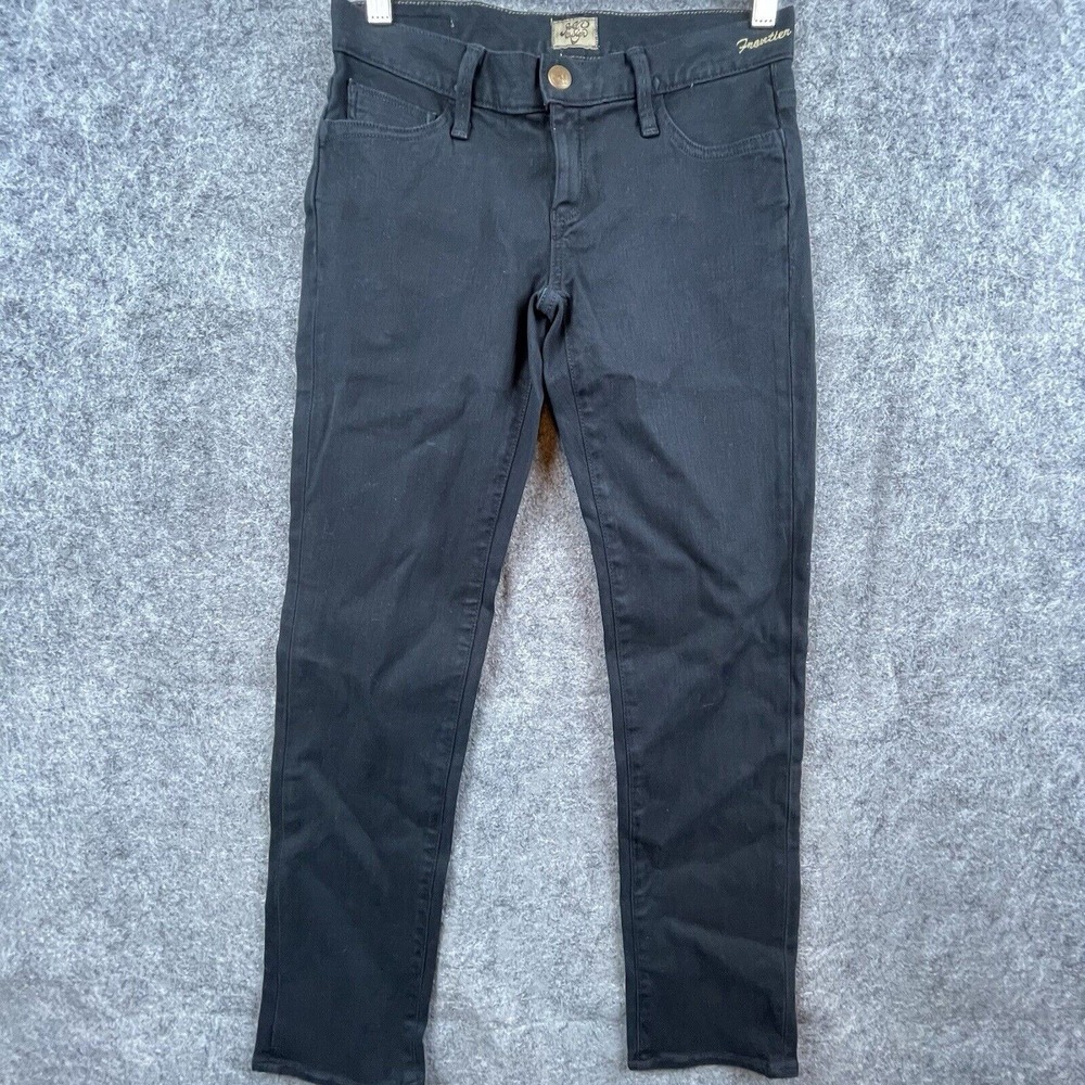 Vintage Gold Sign Jeans Womens 24 Black Frontier‎ Straight USA